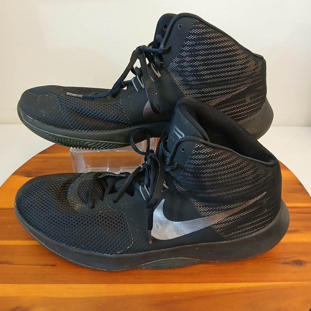 Nike Air Precision Mens 13 Black Basketball Shoes Sneakers 898452-001